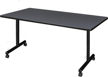 Romig Axis-Pro 66 x 30 in. Mobile T-Base Training Seminar Table- Grey