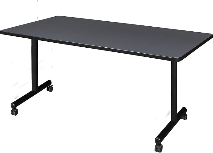 Romig Axis-Pro 72 x 30 in. Mobile T-Base Training Seminar Table- Grey