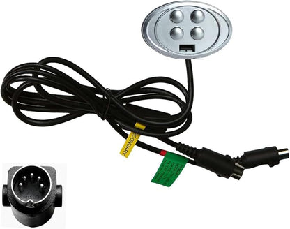 Recliner Remote Replacement Model CTR UR2 25 | for Raffel Systems 4 Button 5 Pin Hand Control Replacement with USB