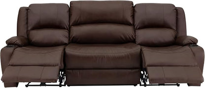 RecPro Charles 94" Powered Triple RV Wall Hugger Recliner | Drop Down Console | RV Furniture with Upgraded 2023 Fabric (Mahogany)