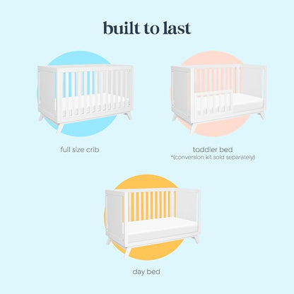 Davinci Otto 3-in-1 Convertible Baby Crib, GREENGUARD Certified, White | Converts to Toddler Bed & Daybed, 4 Adjustable Mattress Heights - Toddler Conversion Kit Sold Separately, Easy to Assemble