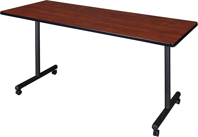 Romig Axis-Pro 60 x 24 in. Mobile T-Base Training Seminar Table- Cherry