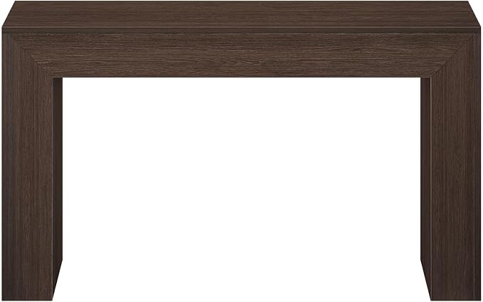 Plank+Beam Grand Console Table, 56 Inch Solid Wood Modern Sofa Table, Narrow Entryway Table for Hallway, Behind The Couch, Living Room, Foyer, Walnut Wirebrush