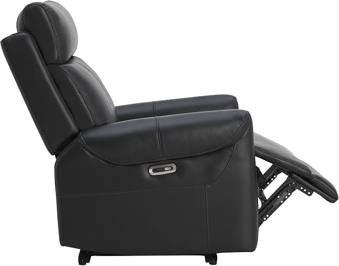 KISLOT Leather Recliner Chair for Adults Wall Hugger RV Recliner with USB Charging Ports Electric Power Reclining Sofa for Living Room Home Theater Seating Bedroom