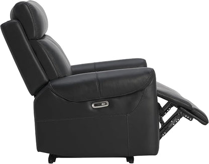 KISLOT Leather Recliner Chair for Adults Wall Hugger RV Recliner with USB Charging Ports Electric Power Reclining Sofa for Living Room Home Theater Seating Bedroom