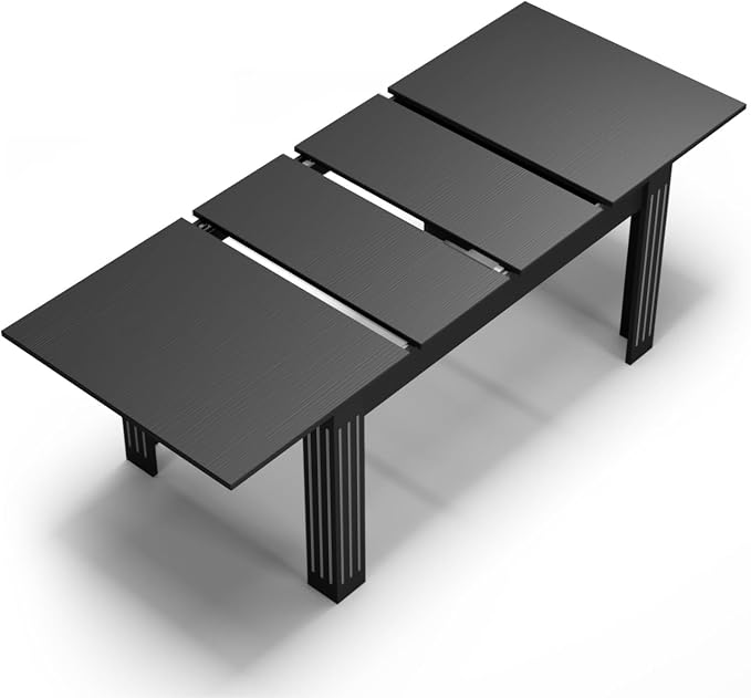 Sannwsg Extendable Table 54"-85", Extendable Dining Table for 4-8, Rectangular Kitchen Dining Table Space Saving, Farmhouse Dining Tables with 95" Runner