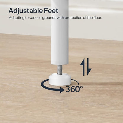 HOOBRO Side Table with Charging Station, End Table with USB Port and Outlets, Nightstand with 2-Layer Storage Shelves for Small Spaces, Living Room, Bedroom, White WW09UBZ01