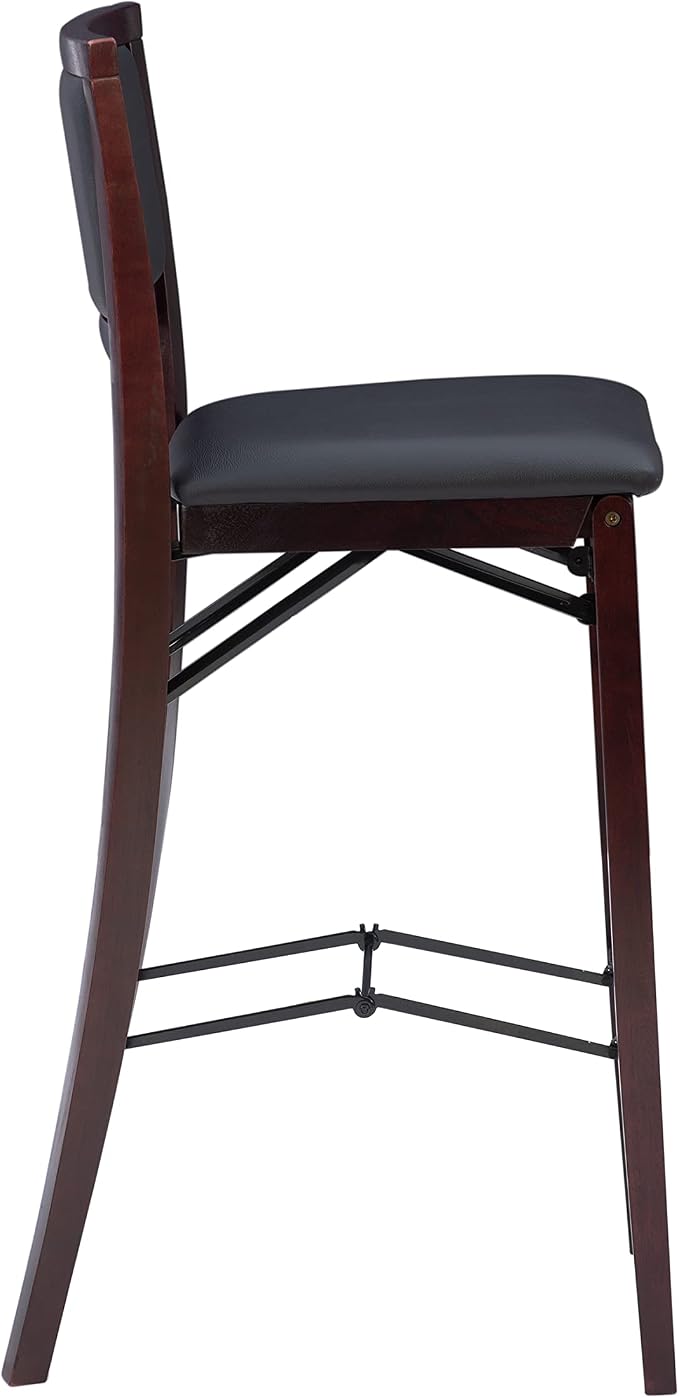 Linon Keira Pad Back Folding Bar Stool