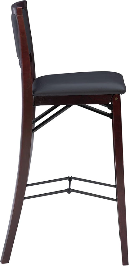 Linon Keira Pad Back Folding Bar Stool