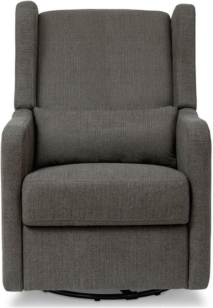 Carter's by DaVinci Arlo Recliner and Swivel Glider in Performance Charcoal Linen, Water Repellent & Stain Resistant, Greenguard Gold & CertiPUR-US Certified