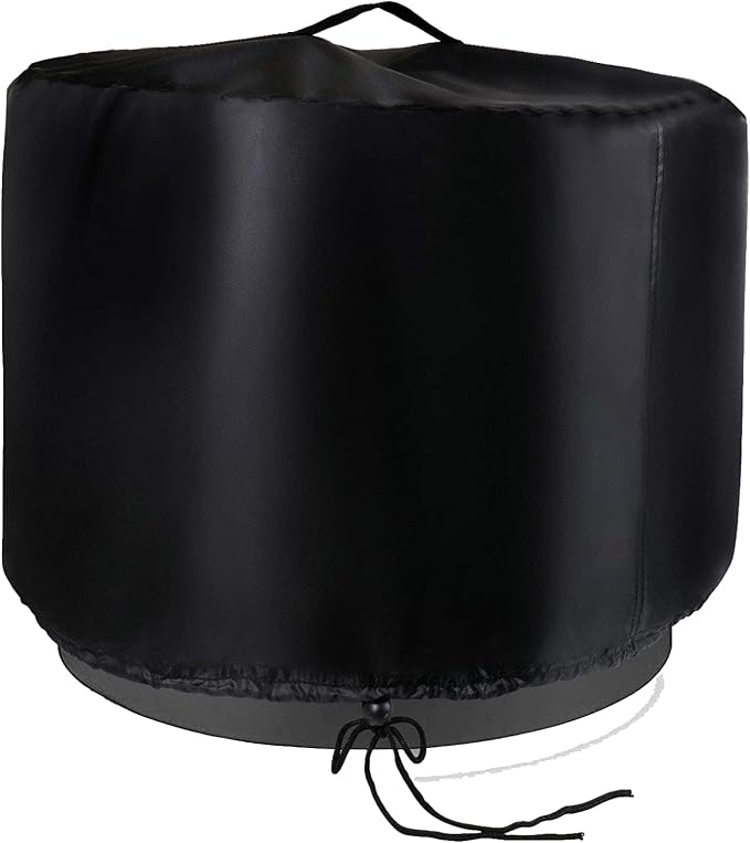 Round Fire Pit Cover 32 Inch,Waterproof Outdoor Circle Firepit Covers,Patio Round Fire Pit Table Cover - 32"D x 24"H