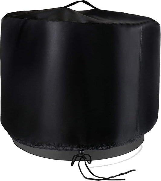 Round Fire Pit Cover 32 Inch,Waterproof Outdoor Circle Firepit Covers,Patio Round Fire Pit Table Cover - 32"D x 24"H