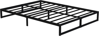 Lutown-Teen 12 Inch King Size Bed Frame Sturdy Mattress Foundation, Heavy Duty Metal Platform with Steel Slats Support No Box Spring Needed, Noise Free, Easy Assembly, Black