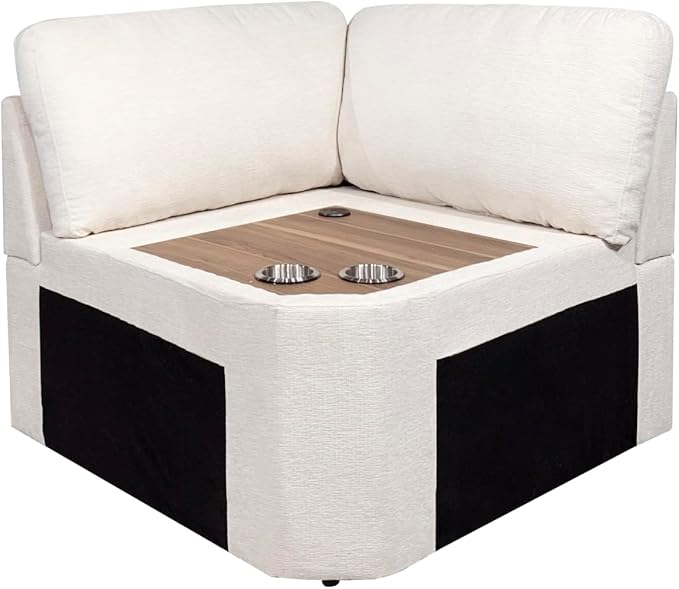 Ball & Cast 146" Oversized Modular Sectional Sofa,Large Chenille Upholstered Couch L-Shaped 8 Seat with Movable Ottoman & 2 Pillows,Comfty Sectionals W/Cup Holders & USB Ports,for Living Room,Beige