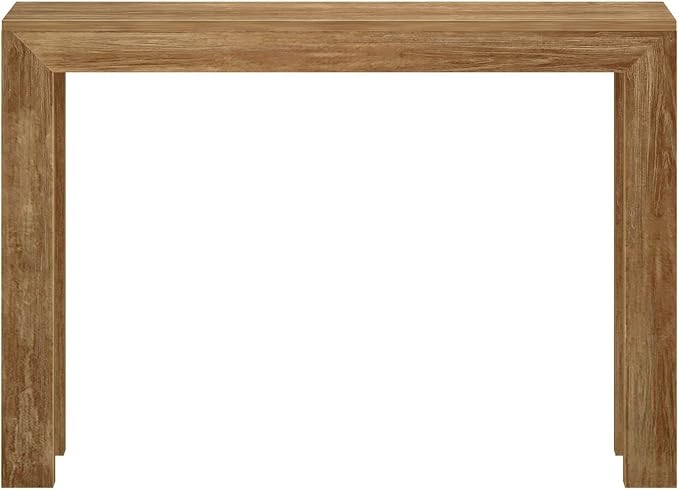 Plank+Beam Modern Solid Wood Console Table, 46 Inch, Sofa Table, Narrow Entryway Table for Hallway, Behind The Couch, Living Room, Foyer, Easy Assembly, Pecan