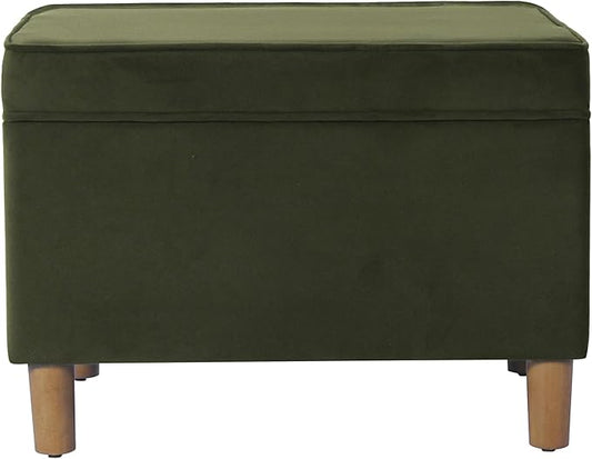 HomePop 24" Dinah Collection Storage Ottoman - Loden Green Velvet