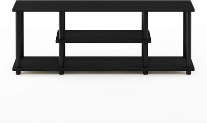 Furinno Turn-N-Tube No Tools 3D 3-Tier Entertainment TV Stand up to 50 inch TV, Round Tubes, Walnut