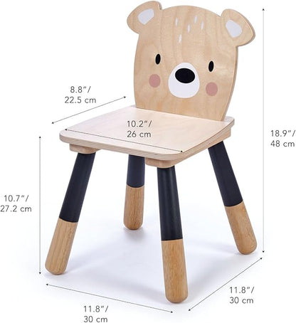 Tender Leaf Toys Forest Table & Chairs Set – Child-Sized Wooden Furniture for Art, Games & Everyday Activities – Crafted Materials – Age 3+