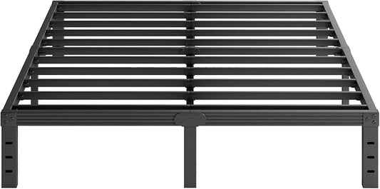 Furnitui 12 Inch High Metal Full Size Bed Frame, Platform Bed Frame Full Size No Box Spring Needed, Easy Assembly, Noise Free, Sturdy, Black