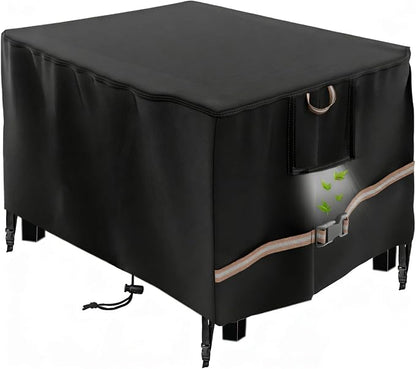 Rectangular Propane Gas Fire Pit Table Cover 44x28x24 Inch, Waterproof Heavy Duty 600D Rectangle Outdoor Fireplace Cover 44 inch, All-weather Protection For Patio Firepit Table 42/43/44 inch