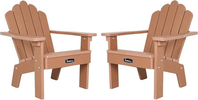 Kids Outdoor Chair, Kids Adirondack Chairs Set of 2, Toddler Outdoor Chair | CPC Certified, HDPE All Weather, Easy Assembly, Ergonomic Design, Fade Shield, Easy-Clean for Patio, Garden, Backyard, Beach