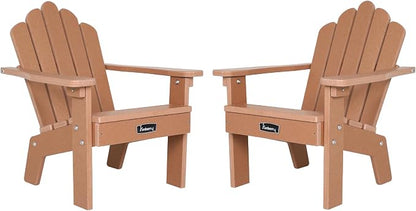 Kids Outdoor Chair, Kids Adirondack Chairs Set of 2, Toddler Outdoor Chair | CPC Certified, HDPE All Weather, Easy Assembly, Ergonomic Design, Fade Shield, Easy-Clean for Patio, Garden, Backyard, Beach