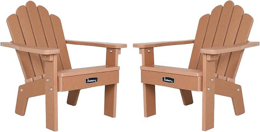 Kids Outdoor Chair, Kids Adirondack Chairs Set of 2, Toddler Outdoor Chair | CPC Certified, HDPE All Weather, Easy Assembly, Ergonomic Design, Fade Shield, Easy-Clean for Patio, Garden, Backyard, Beach