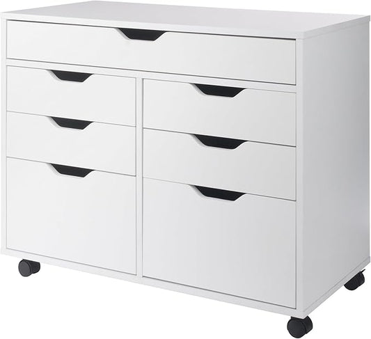 Winsome Halifax Mobile Storage Cabinet with Doors & Drawers, Stylish & Functional Home Storage Cabinet for Filing, Kitchen Organization, Moveable Furniture for Office, Dorms, Apartments