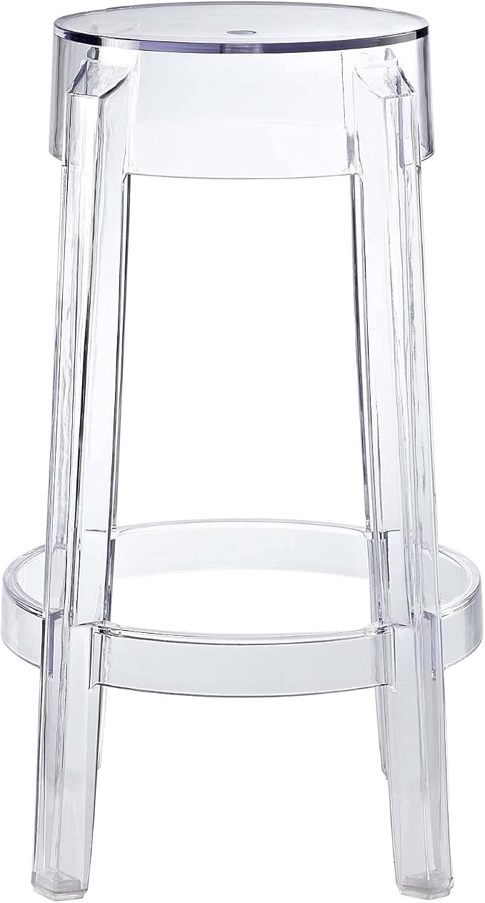 Modway Casper Modern Acrylic Counter Bar Stool in Clear - Fully Assembled