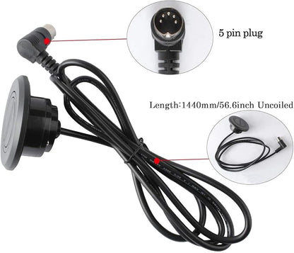Podoy Electric Recliner Switch Replacement with 2 Button 5 pin Plug Universal Fixed Power Recliner Lift Chair, Stand Sofa with 90 Degree Plug Electric Round Hand Control Handset(2 Pack)