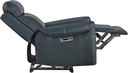 KISLOT Leather Recliner Chair for Adults Wall Hugger RV Recliner with USB Charging Ports Electric Power Reclining Sofa for Living Room Home Theater Seating Bedroom