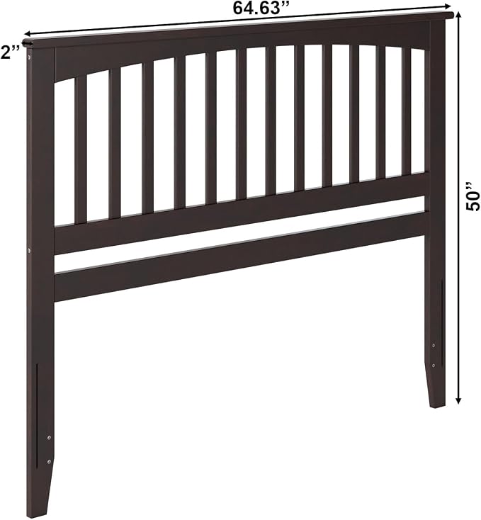 AFI, Mission Queen Solid Wood Headboard, Espresso