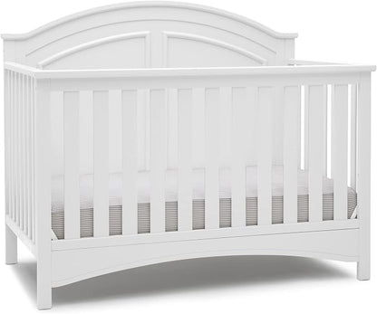 Delta Children Perry 6-in-1 Convertible Crib - Greenguard Gold Certified, Bianca White