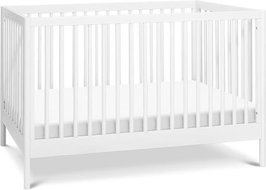 Davinci Birdie 3-in-1 Convertible Crib, GREENGUARD Certified, White | Converts to Toddler Bed & Daybed, 4 Adjustable Mattress Heights - Conversion Kit Sold Separately - Easy to Assemble