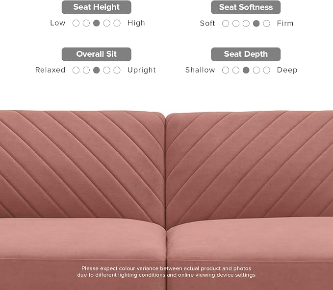 mopio 76.4" Futon Sofa Bed, Couch, Loveseat, Sleeper Sofa, Mid Century Modern Futon Couch, Sofa Cama, Couches for Living Room (Old Rosa Velvet)