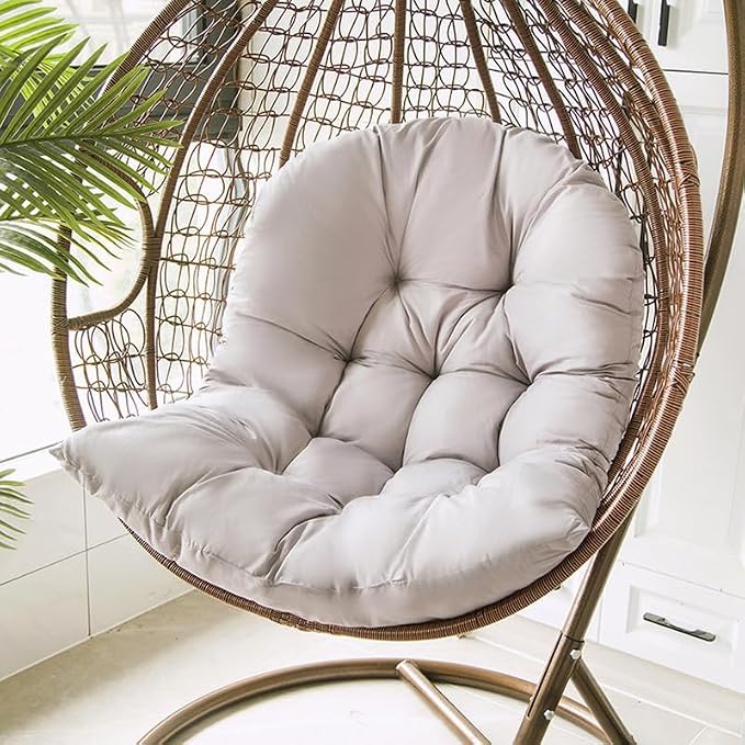 Hammock Swing Egg Chair Cushion Replacement, Hanging Basket Seat Pillow | Thick, 31.5 x 43.3 inches, High Elasticity Cotton, Soft Back Pads, Indoor, Outdoor, Garden, Office, Patio, Porch, Furniture