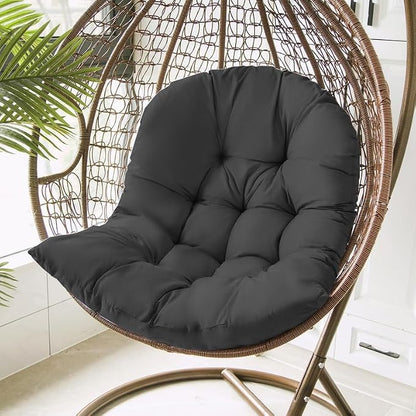 Hammock Swing Egg Chair Cushion Replacement, Hanging Basket Seat Pillow | Thick, 31.5 x 43.3 inches, High Elasticity Cotton, Soft Back Pads, Indoor, Outdoor, Garden, Office, Patio, Porch, Furniture
