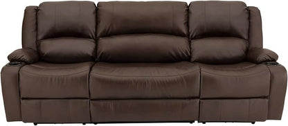 RecPro Charles 94" RV Wall Hugger Reclining Sofa | Chestnut