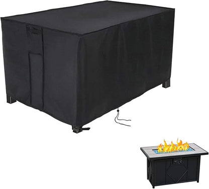 Fire Pit Cover Rectangular 42 Inch, Propane Gas Fire Pit Table Cover,Outdoor Waterproof Firepit Table Cover - 42 X 24 X 24 Inch