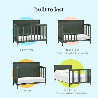 Davinci Frem 4-in-1 Convertible Crib in Forest Green, GREENGUARD Gold Certified