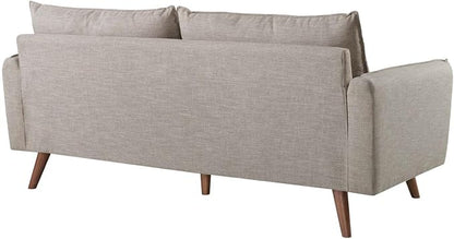 Modway Revive Contemporary Modern Fabric Upholstered Sofa In Beige