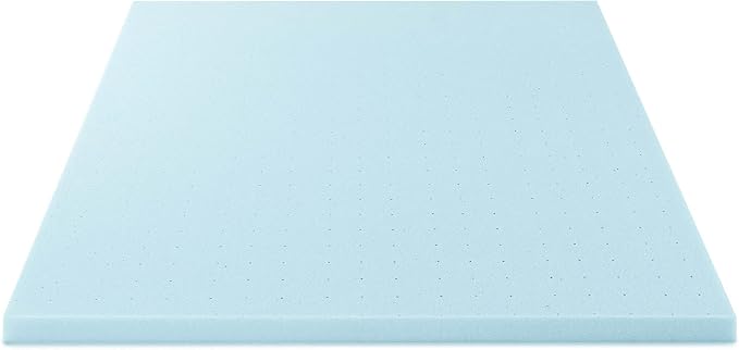 Mellow 2.5 Inch Ventilated Memory Foam Mattress Topper, Cooling Gel Infusion, CertiPUR-US Certified, Dorm Essentials, Full