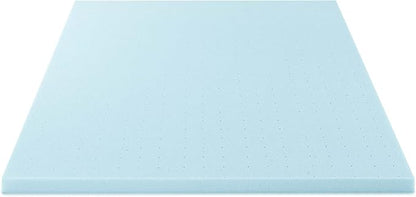 Mellow 2.5 Inch Ventilated Memory Foam Mattress Topper, Cooling Gel Infusion, CertiPUR-US Certified, Dorm Essentials, Full