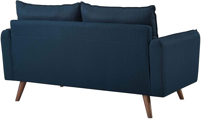 Modway Revive Contemporary Modern Fabric Upholstered Loveseat In Azure