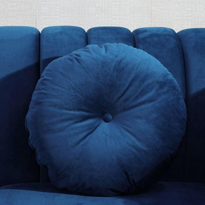 60" Loveseat Sofa, Microfiber Chesterfield Upholstered Sofas Love Seat, Couch Chair Sets with Style Button Tufted, Scroll Arms and Nailhead for Living Room, Office, Blue
