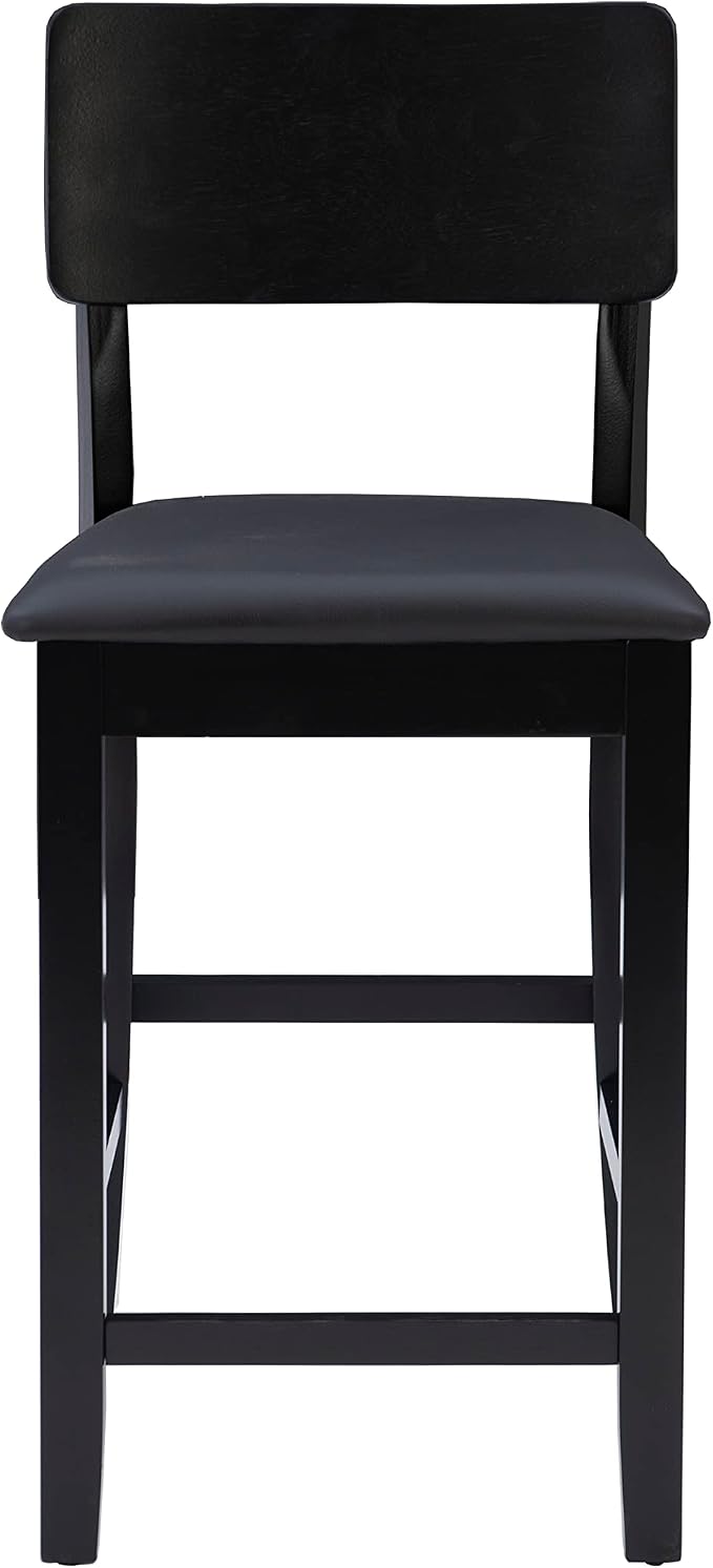 Linon Home Dcor Linon Torino Contemporary Counter Stool, 17"w x 20"d x 37"h, Black