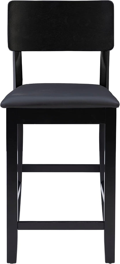 Linon Home Dcor Linon Torino Contemporary Counter Stool, 17"w x 20"d x 37"h, Black