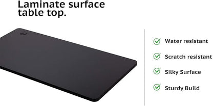 UNICOO Melamine 47.2 x 23.6 Inch Universal Table Top for Standard and Sit to Stand Height Adjustable Home and Office Desk Frames (Tabletop 47.2 - Black)