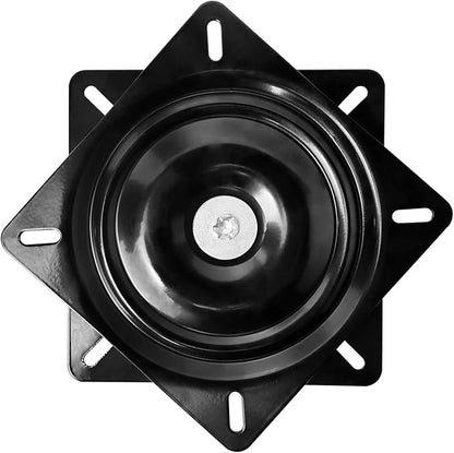AAGUT 7'' Heavy Duty Bar Stool Swivel Replacement, Square Swivel Mechanism for Recliner Chair, Boat Seat and Furniture, Ball Bearing Seat Swivel Base, Black