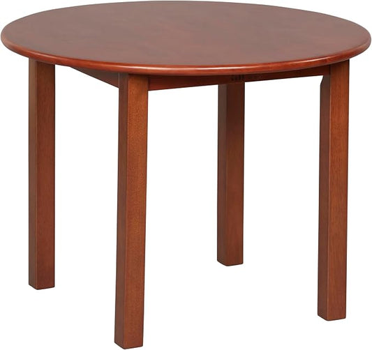 ECR4Kids 30in x 30in Round Hardwood Table with 22in Legs, Childrens Furniture, Grey Wash
